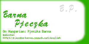 barna pjeczka business card